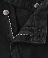 Mango Women's Crossover Waistband Wide-Leg Mid-Rise Jeans