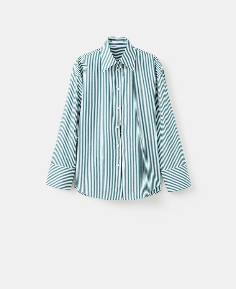 Mango Women's Oversize Striped Shirt