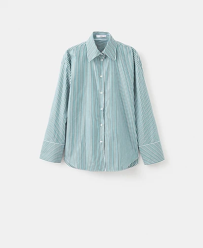 Mango Women's Oversize Striped Shirt