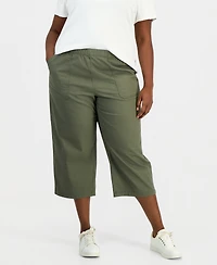 Style & Co Plus Pull-On Cropped Pants, Exclusively at Macy's