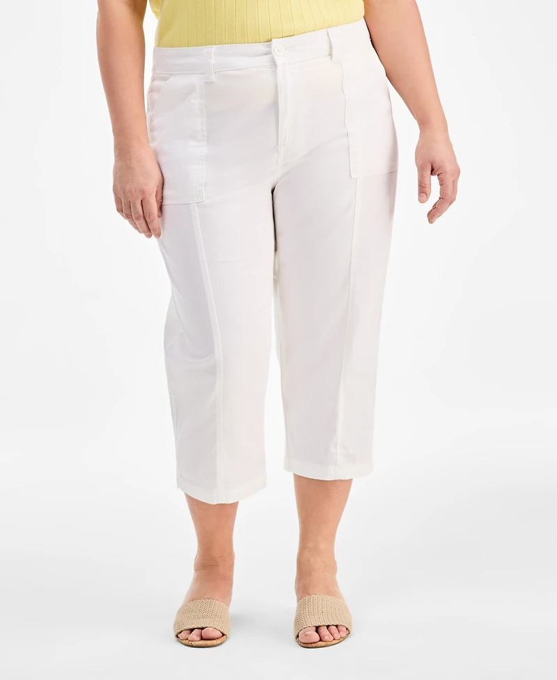 Style & Co Plus Seam Utility Capri Pants, Macy's Exclusive