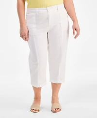 Style & Co Plus Seam Utility Capri Pants, Macy's Exclusive