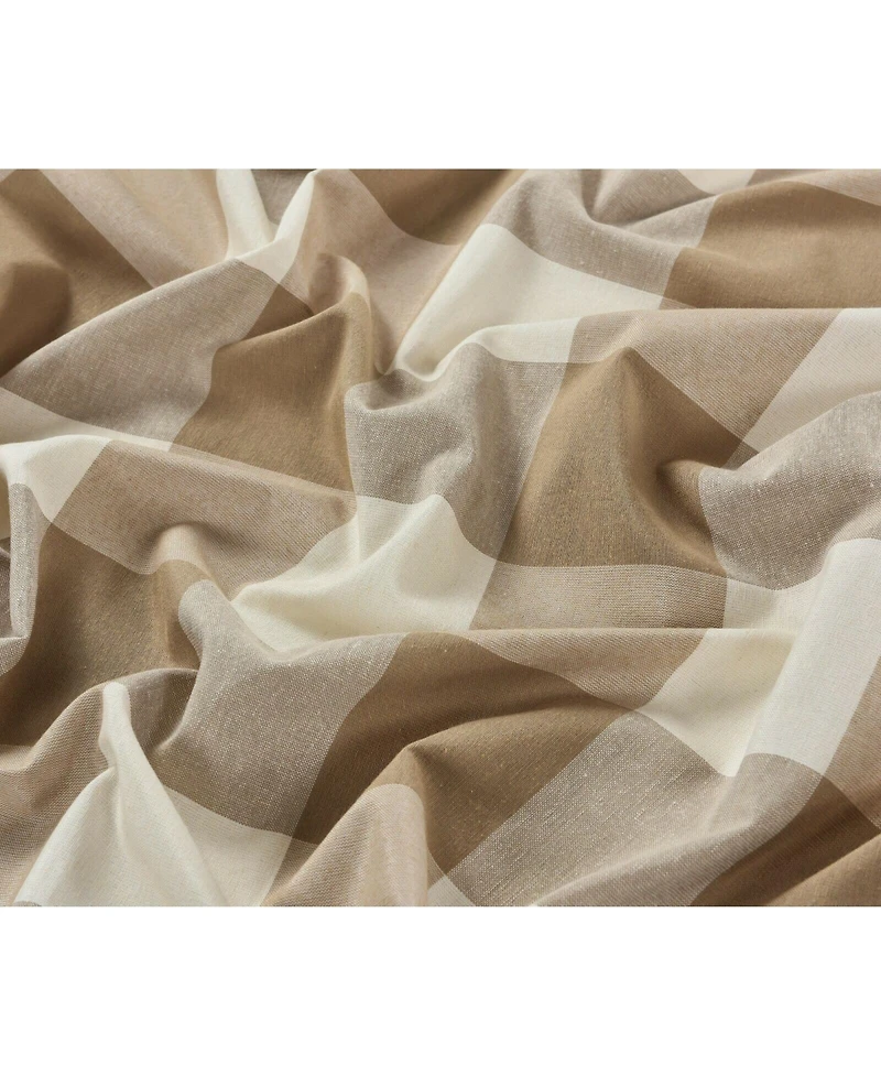 Kate Aurora Country Farmhouse Living Classic Buffalo Plaid Checkered Single Grommet Top Window Curtain Panel - 54 in. W x 84 L, Burgundy