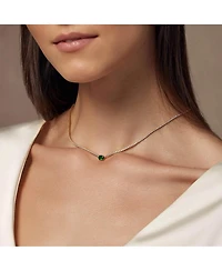 Bearfruit Jewelry 18k Gold Plated Sterling Silver Emerald Rectangle Necklace & Ring Set Holiday Gift Guide
