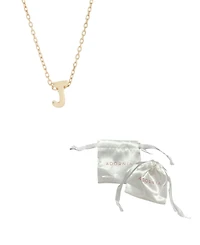 Adornia 14k Gold-Plated Mini Initial Pendant Necklace, 16" + 2" extender