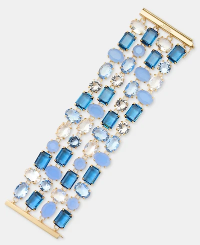 Lauren Ralph Multi-Stone 3-Row Flex Bracelet