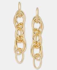Lauren Ralph Lauren Gold-Tone Multi Link Chain Drop Earrings