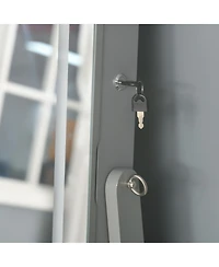 Full Body Mirro Jewelry Cabinet w/ Led Lights & 5-Tier Storage Shelves