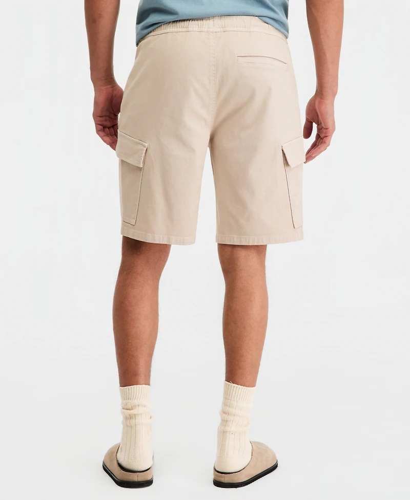 Sun + Stone Men's Trevor Cotton-Blend 10" Cargo Shorts, Macy's Exclusive