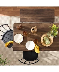 Best Choice Products 4-Piece Dining Kitchen Table Set w/ 2 Spindle-Back Chairs, Bench