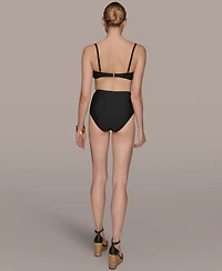 Donna Karan Women's Shirred Bandeau Bikini Top