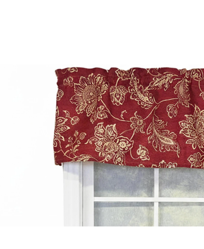 Rlf Home 100% Cotton High Quality Reagan Tailored Window Valance with 1.5" Rod Pocket 50" W X 12"