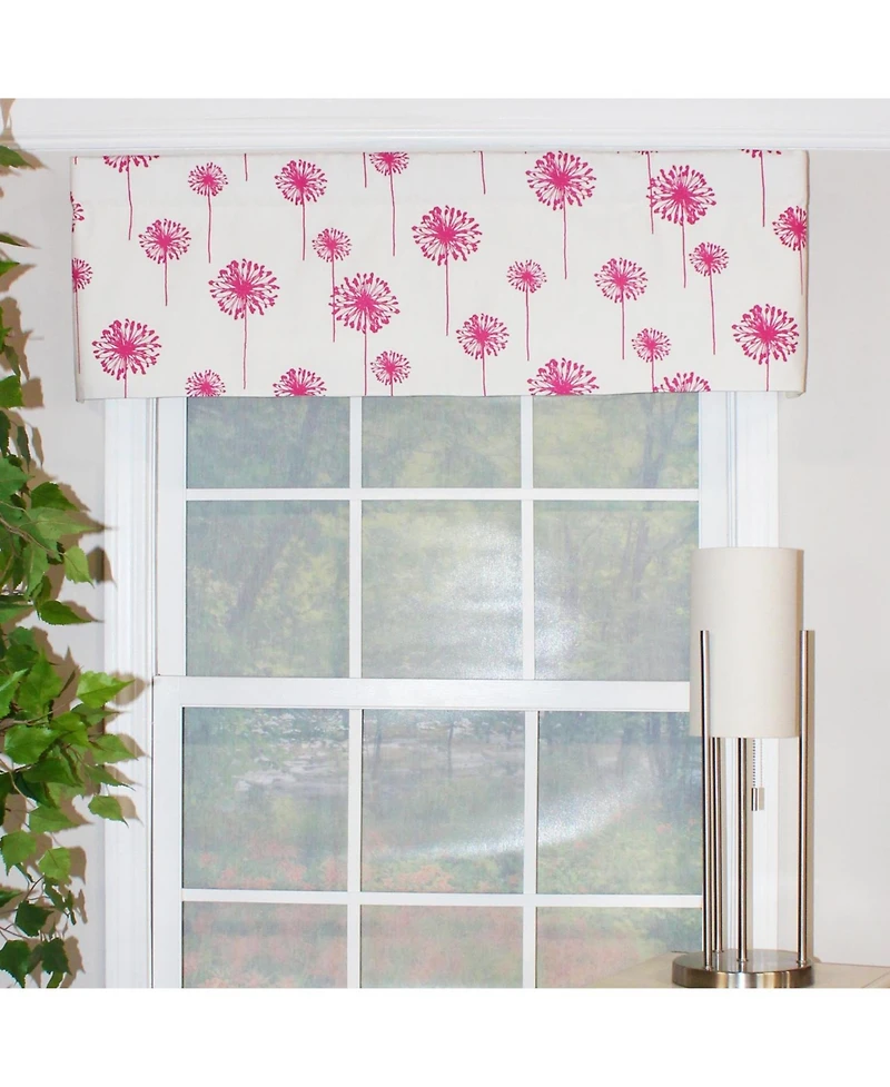 Rlf Home Lily PaoTailored 100% Cotton with Fully Lined 3" Rod Pocket Valnance for Windows 50" x 14" Salmon