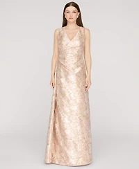 Js Collections Women's Deborah Sleeveless Side Wrap Gown