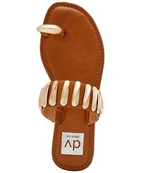 Dv Dolce Vita Women's Jayson Jewelry Embellished Thong Toe Ring Flat Sandals