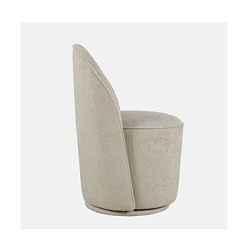 Jofran Landon Mid-Century Modern Upholstered Swivel Dining Chair