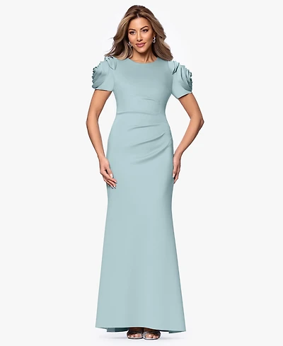 Xscape Ruched Fit & Flare Gown