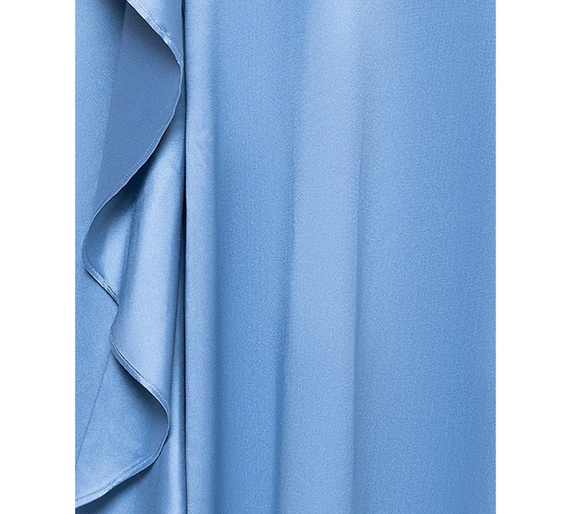 Xscape Women's Strapless Side Ruffle Satin Ball Gown