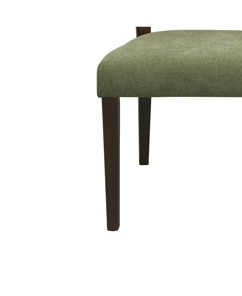 Streamdale Rattan Dining Chair Without Arm(dark brown+green) Set of 2