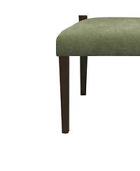 Streamdale Rattan Dining Chair Without Arm(dark brown+green) Set of 2