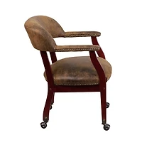 Emma+Oliver Conference Chair with Accent Nail Trim and Casters