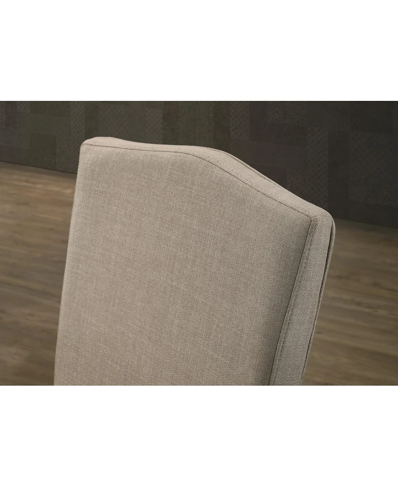 Antique Gray Finish Upholstered Nailhead Dining Chair, Set of 2