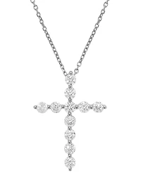 Macy's Cross Diamond Pendant Necklace (1/2 ct. t.w.) 14k White Gold (also Yellow Gold)