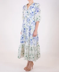 Taylor Women's Floral Button-Front Dress