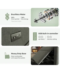 Streamdale Furniture No-Tool Convertible Sofa Bed with Memory Foam - Grey