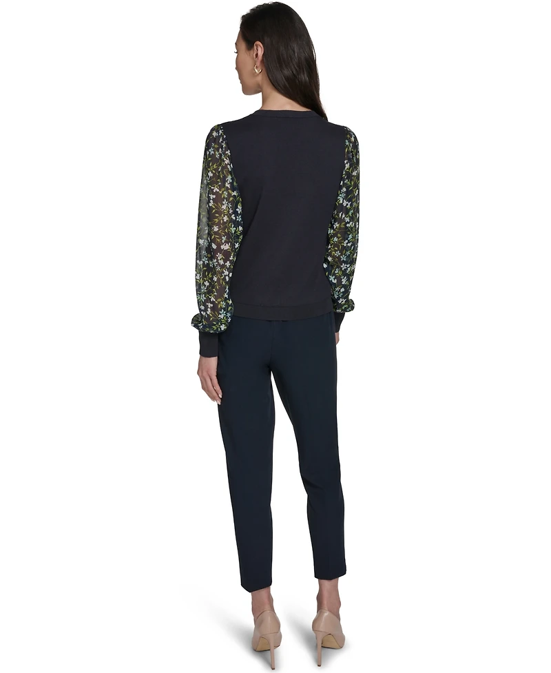 Tommy Hilfiger Women's Mixed Media V-Neck Sweater