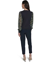 Tommy Hilfiger Women's Mixed Media V-Neck Sweater