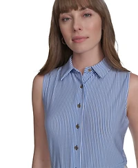 Tommy Hilfiger Women's Sleeveless Pinstripe Top