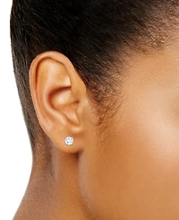 And Now This 2-Pc. Cubic Zirconia 18k Silver Plated Hoop and Stud Earrings Set, Macy's Exclusive