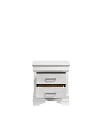 Streamdale Modern Brooklyn Nightstand Made With Wood In White