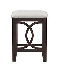 Streamdale Furniture Rubber Wood, Mdf Farmhouse Counter Height Dining Set with Usb & Upholstered Stools