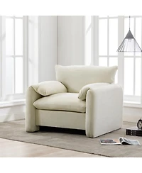 Streamdale Furniture Modern Chenille Oversized Armchair Accent Single Sofa Lounge Chair