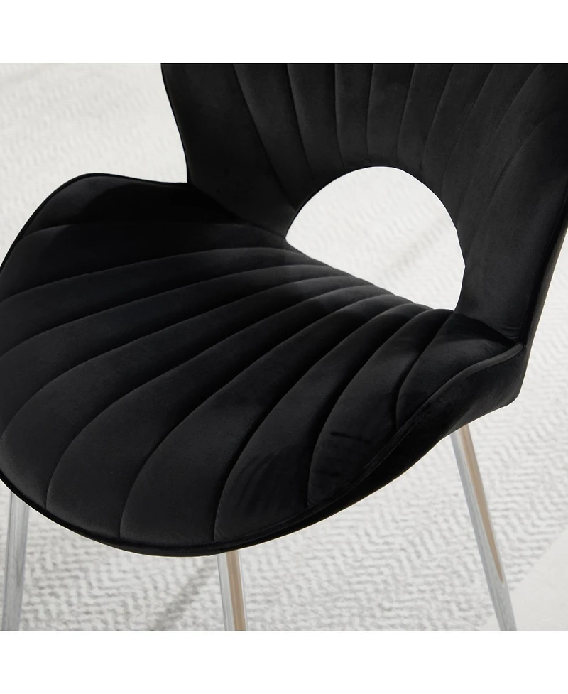 Streamdale Furniture Modern Design Chair, Velvet, Set of 2