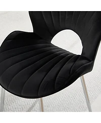 Streamdale Furniture Modern Design Chair, Velvet, Set of 2
