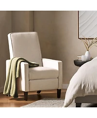 Streamdale Furniture Minimalist Beige Fabric Push Back Chair