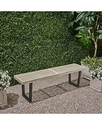 Streamdale Furniture Streamdale Metal/Solid Wood Outdoor Bench