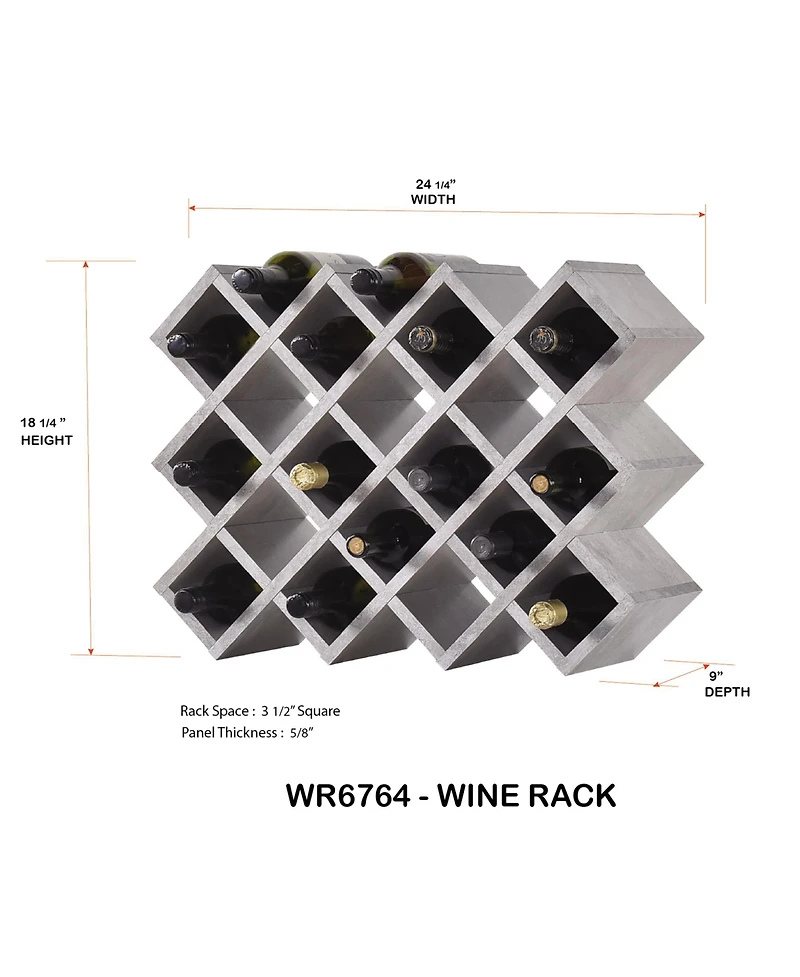 Kings Brand Furniture Cava Wine Rack (30 Grid)