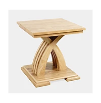 Jofran Anthology Contemporary Square End Table with Curved Base