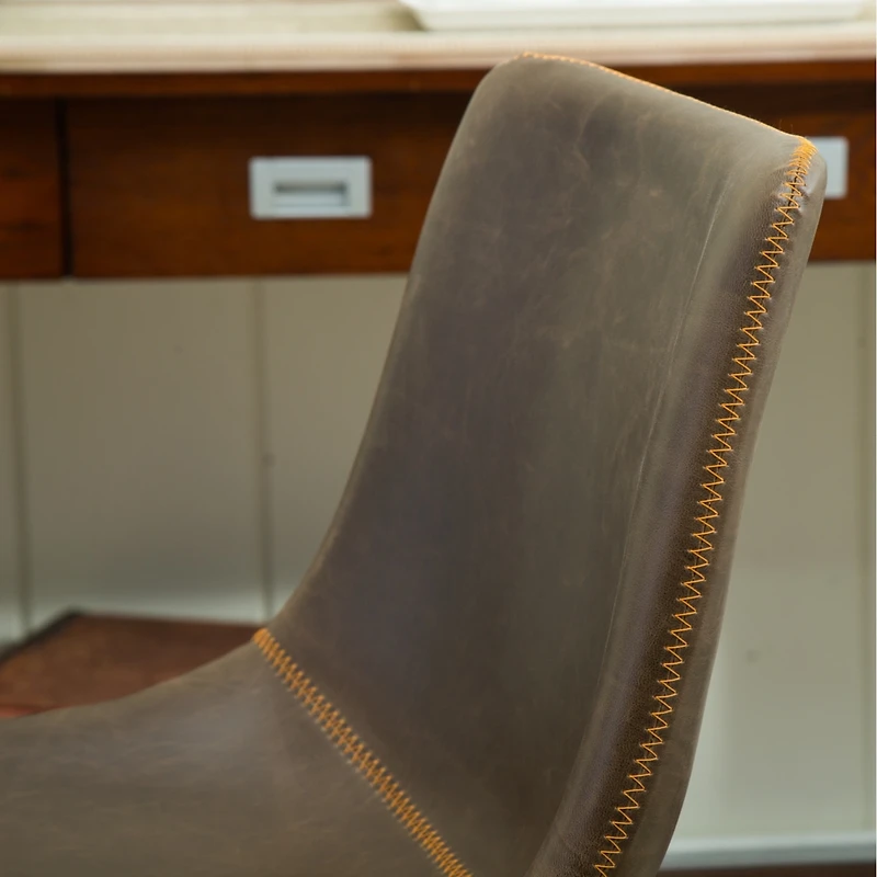 Streamdale Furniture Vintage Pu Leather Counter Height Stools, Set of 2