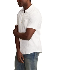 Lucky Brand Men's Short-Sleeve Linen Knit Shirt