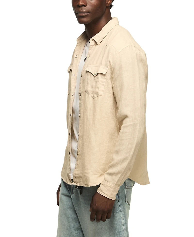 Lucky Brand Men's Spread Collar Western Shirt