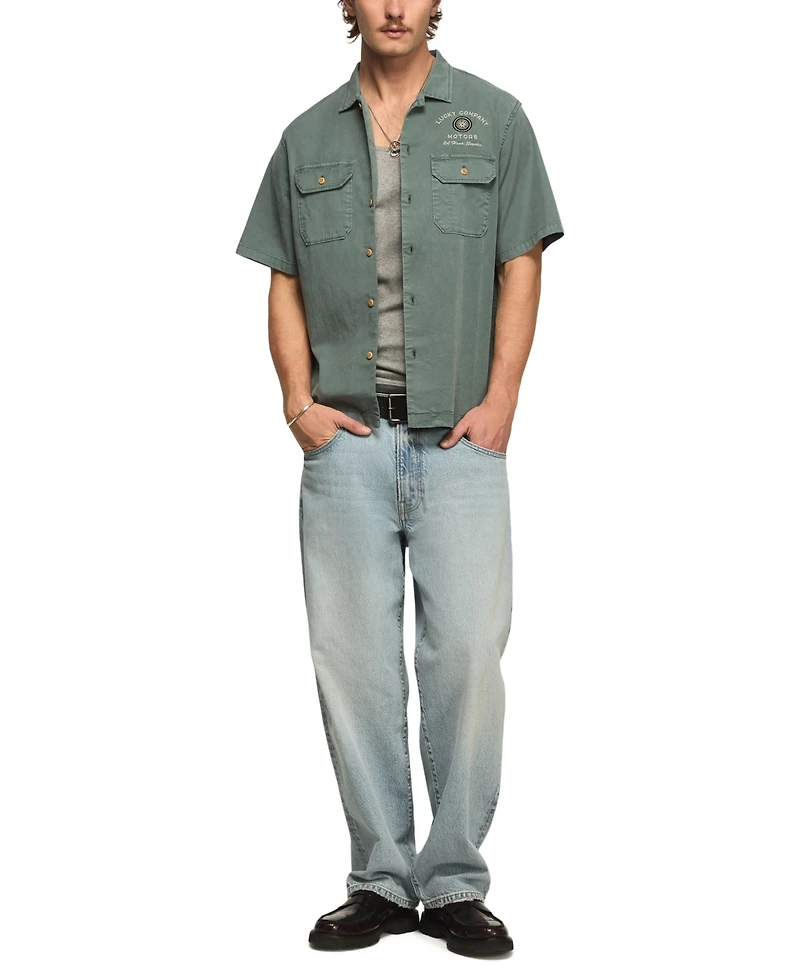 Lucky Brand Men's Panther Moto Button-Front Shirt