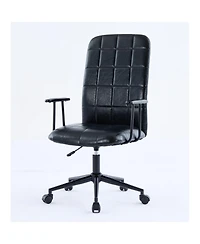 Streamdale Furniture Antique Pu Leather Office Chair with High Backrest & Swivel