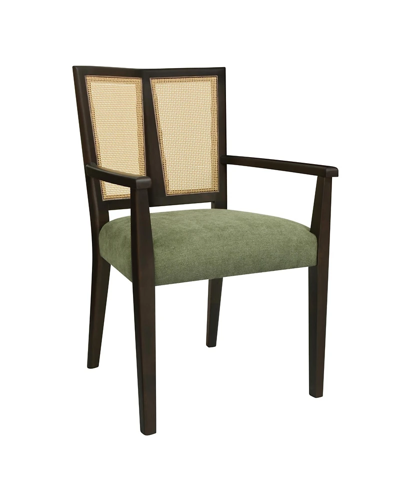Streamdale Furniture Streamdale Rattan Back Dining Chair - Modern Farmhouse Accent Armchair