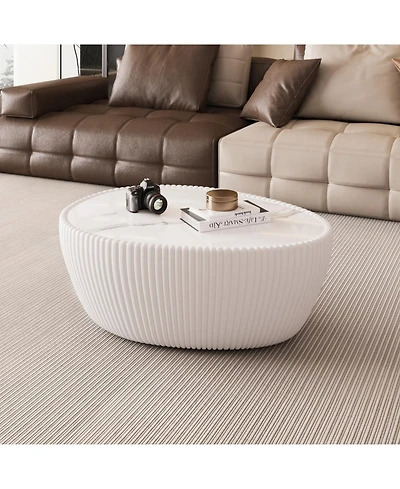 Streamdale Furniture Modern Pu Coffee Table for Living Room