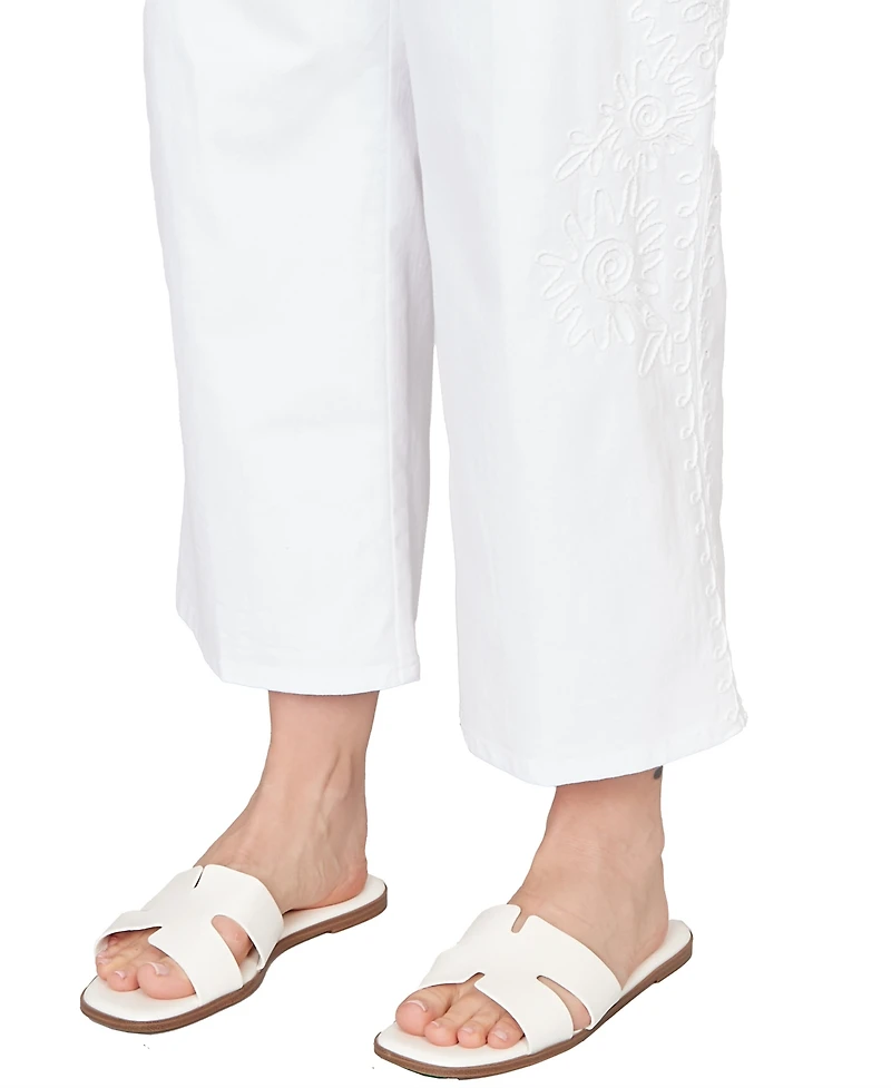 Ruby Rd. Plus Embroidered Stovepipe Pull On Jeans